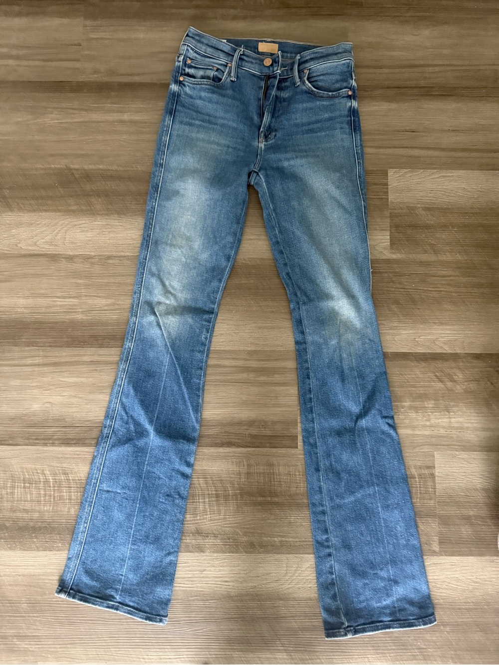 MOTHER Mid-Blue Flare Jeans